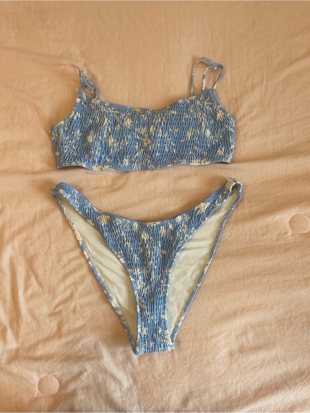 Triangle blue bikini set